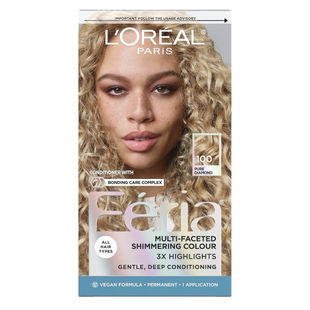 L'Oreal Feria 100 Pure Diamond Blonde Hair Color Kit Very Light Blonde